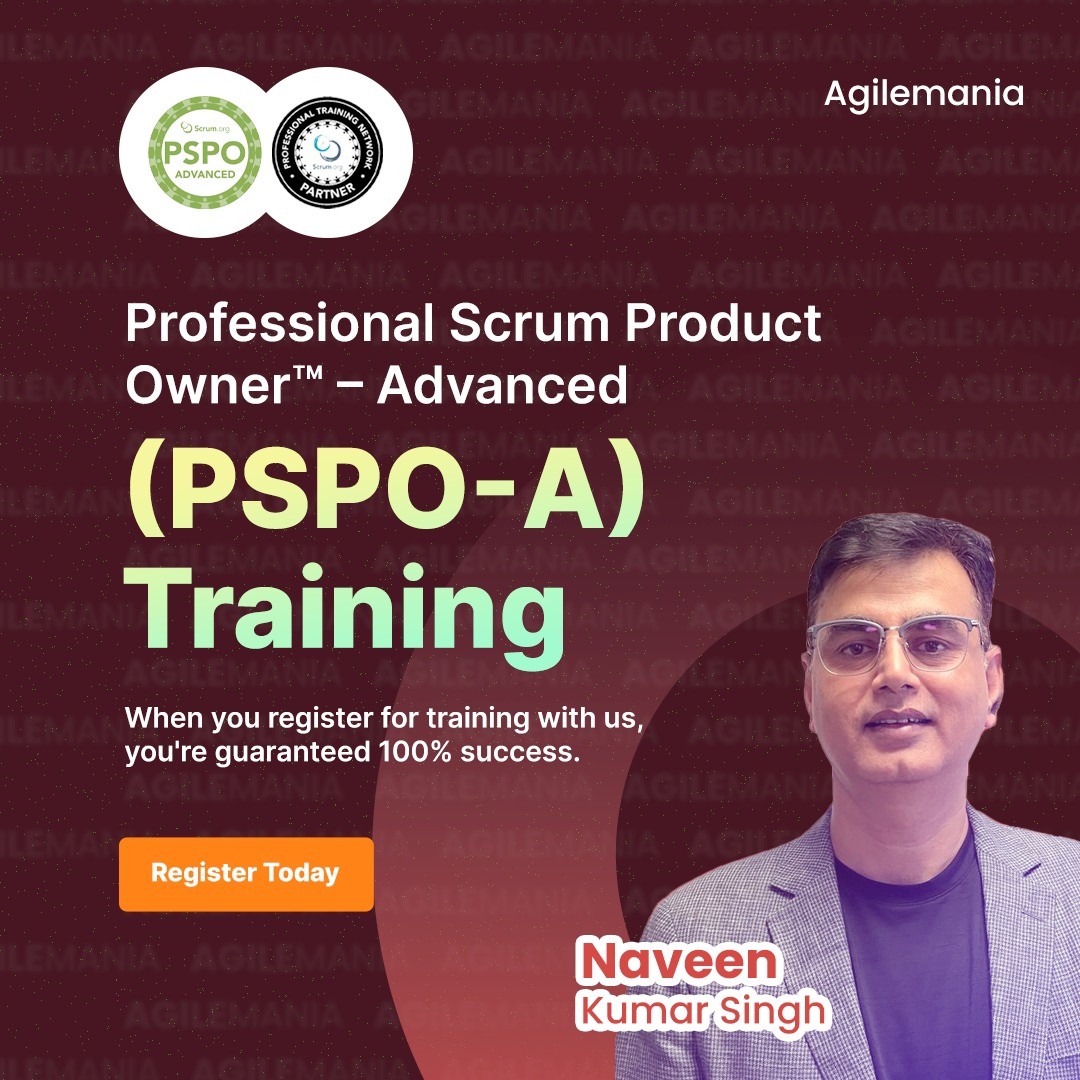 Train with Naveen for a 100% success rate. Join our PSPO Training now!