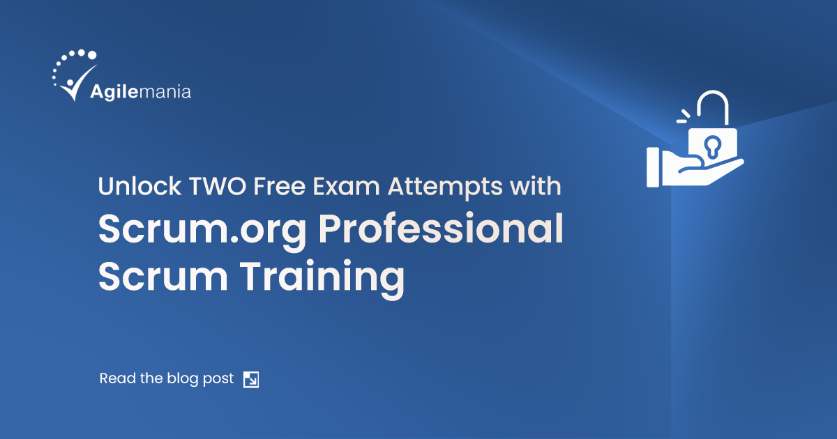 Professional Scrum trainings provides TWO free exams attempt